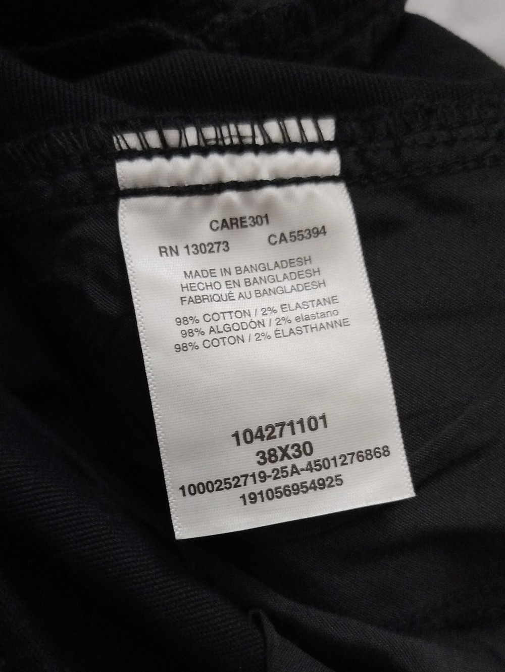Men's Lee Extreme Motion Regular Straight Fit Cargo Pants 38x30 Black NWT - Picture 8 of 13